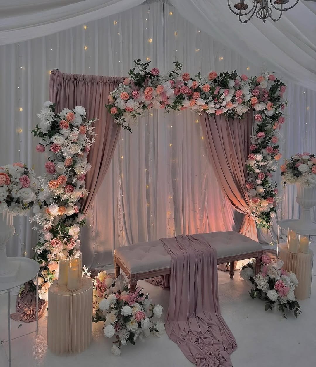 Luxury event styling setup