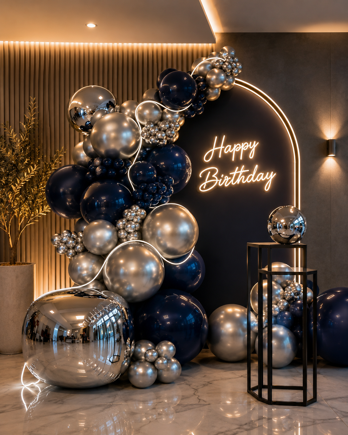 Modern event decoration setup