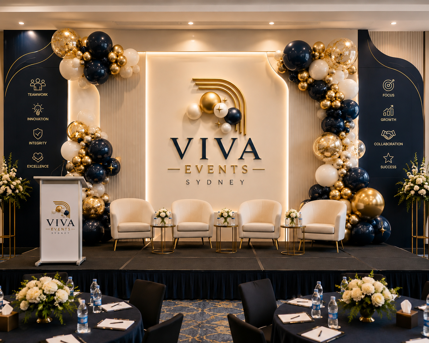 Corporate event decoration