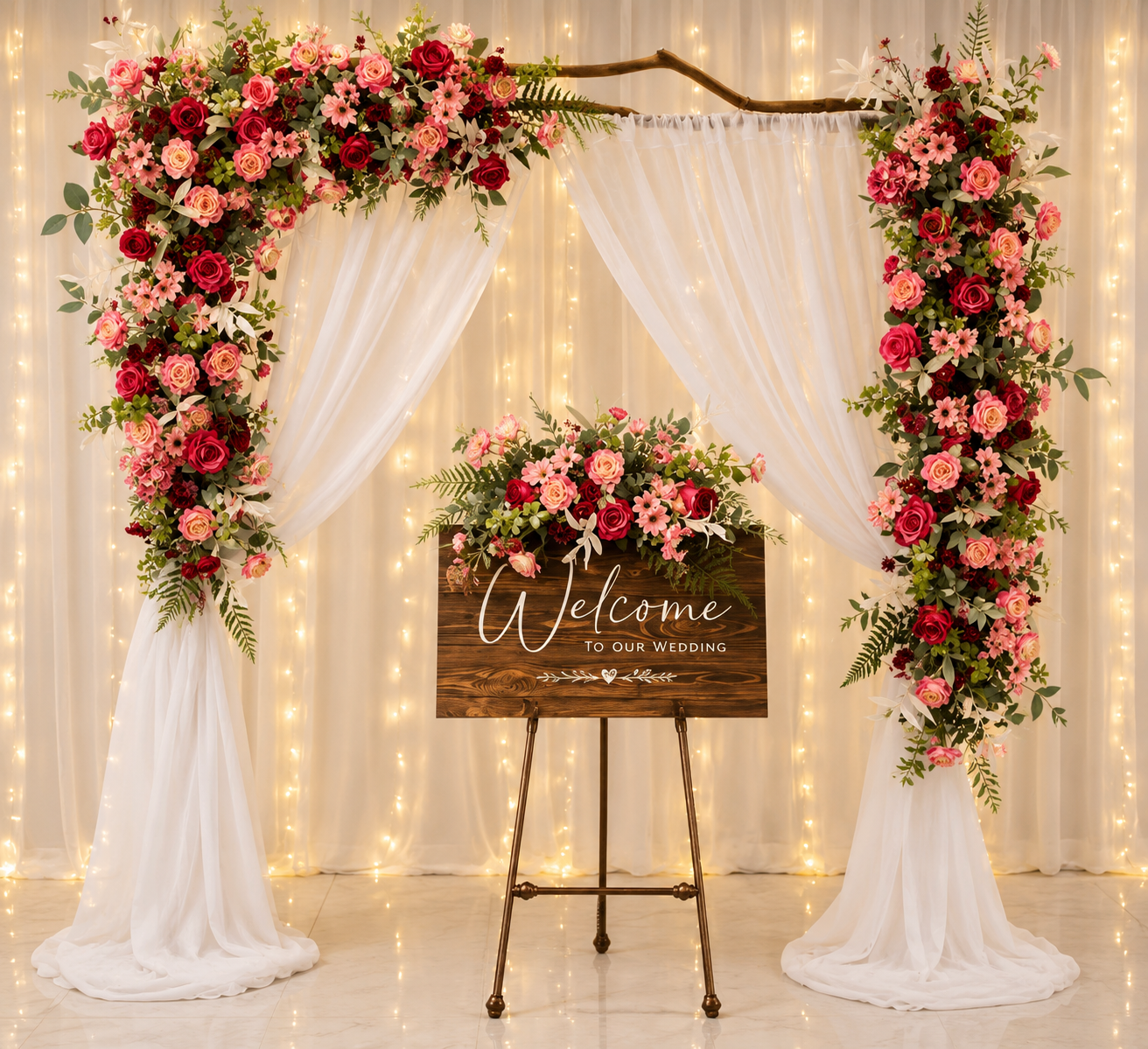 Pink colour event decoration style